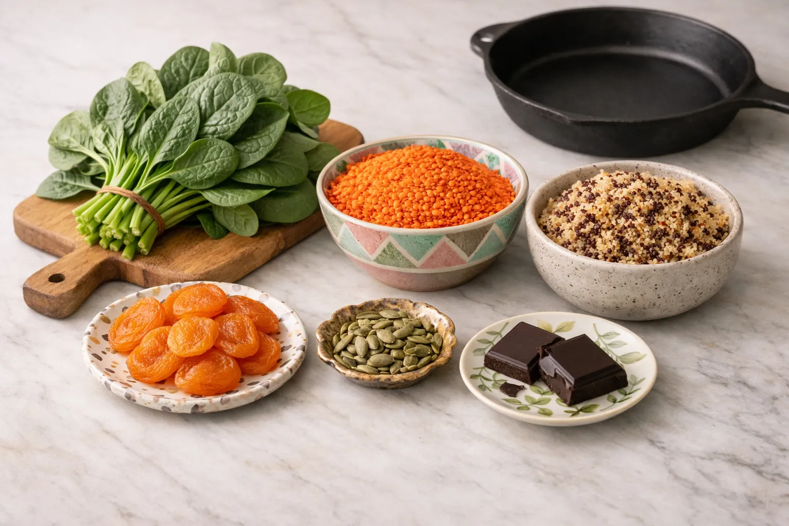 Iron-rich foods to fight pregnancy fatigue: spinach, lentils, quinoa and more