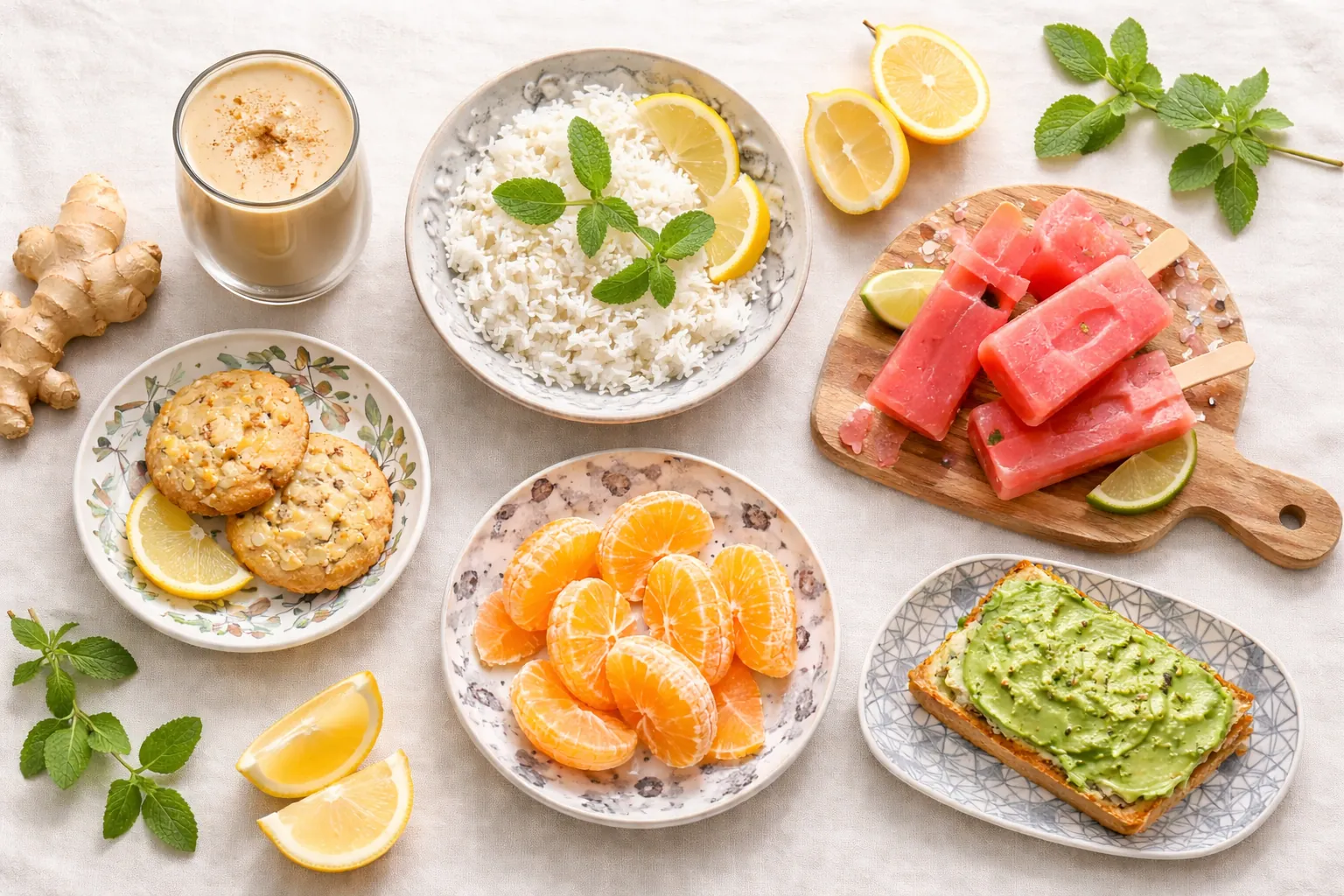 Recetas antináuseas para el embarazo: smoothie de banana y jengibre, galletas de avena, arroz con menta y más
